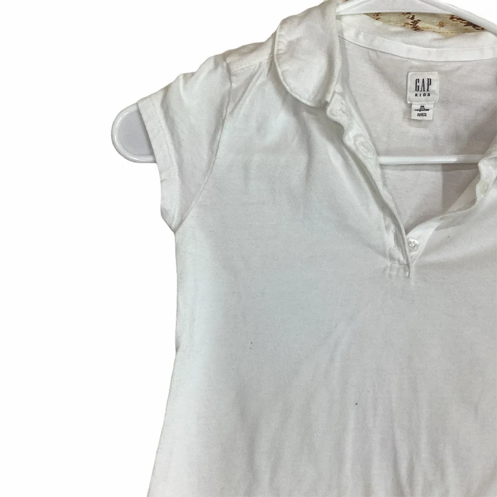 GAP Kid’s White Short Sleeve Polo Kid’s Medium